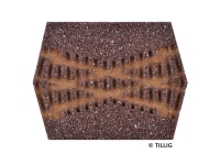 TILLIG 86532 - H0 Gleisbettung Elitegleis dunkel (braun) für Kreuzung 30°